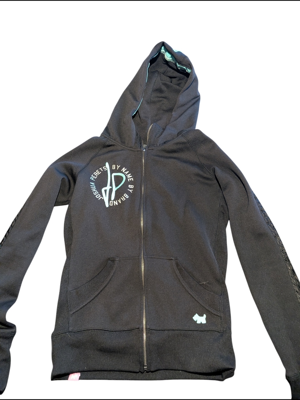 Y2k Joshua Perets Black Full-Zip Hoodie